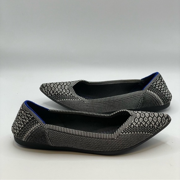Rothy's The Point Black White Flats Women’s Sz 6.5 - Picture 1 of 10